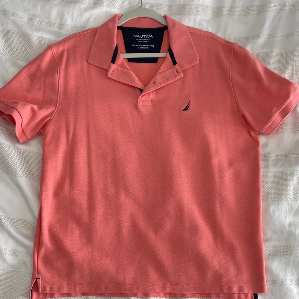 Nautica Men's Pink Polo Shirt size XXL